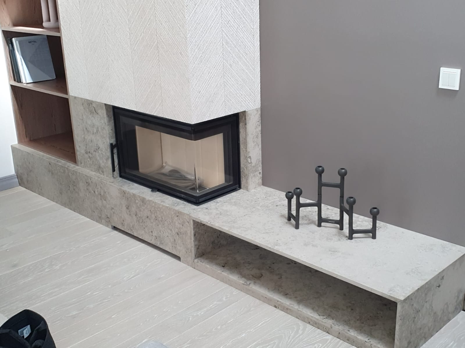 Modern kitchen with marble